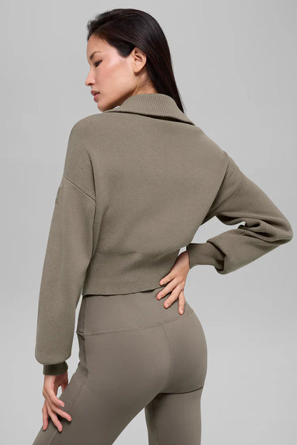 Veste Courte Zippée Scholar Knit