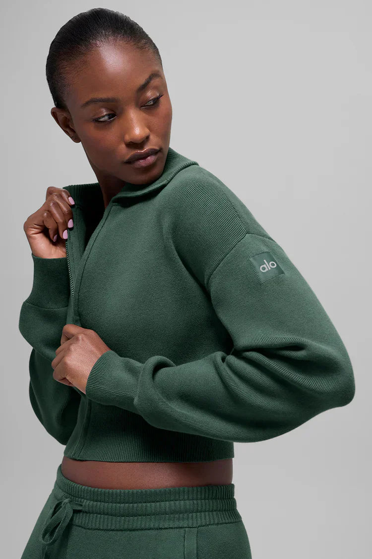 Veste Courte Zippée Scholar Knit