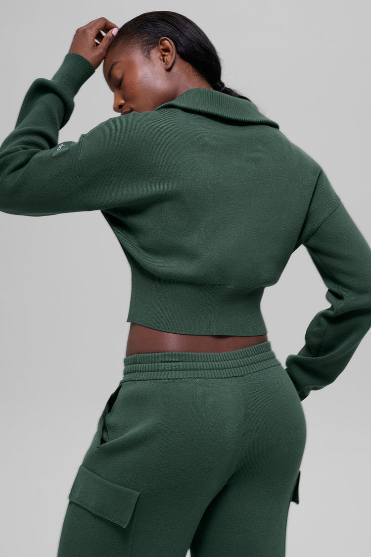 Veste Courte Zippée Scholar Knit