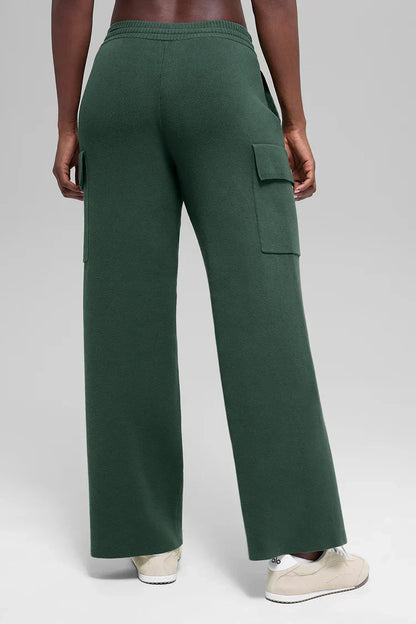 Pantalon Cargo Taille Haute Scholar Knit
