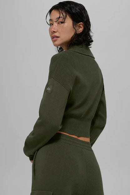 Veste Courte Zippée Scholar Knit