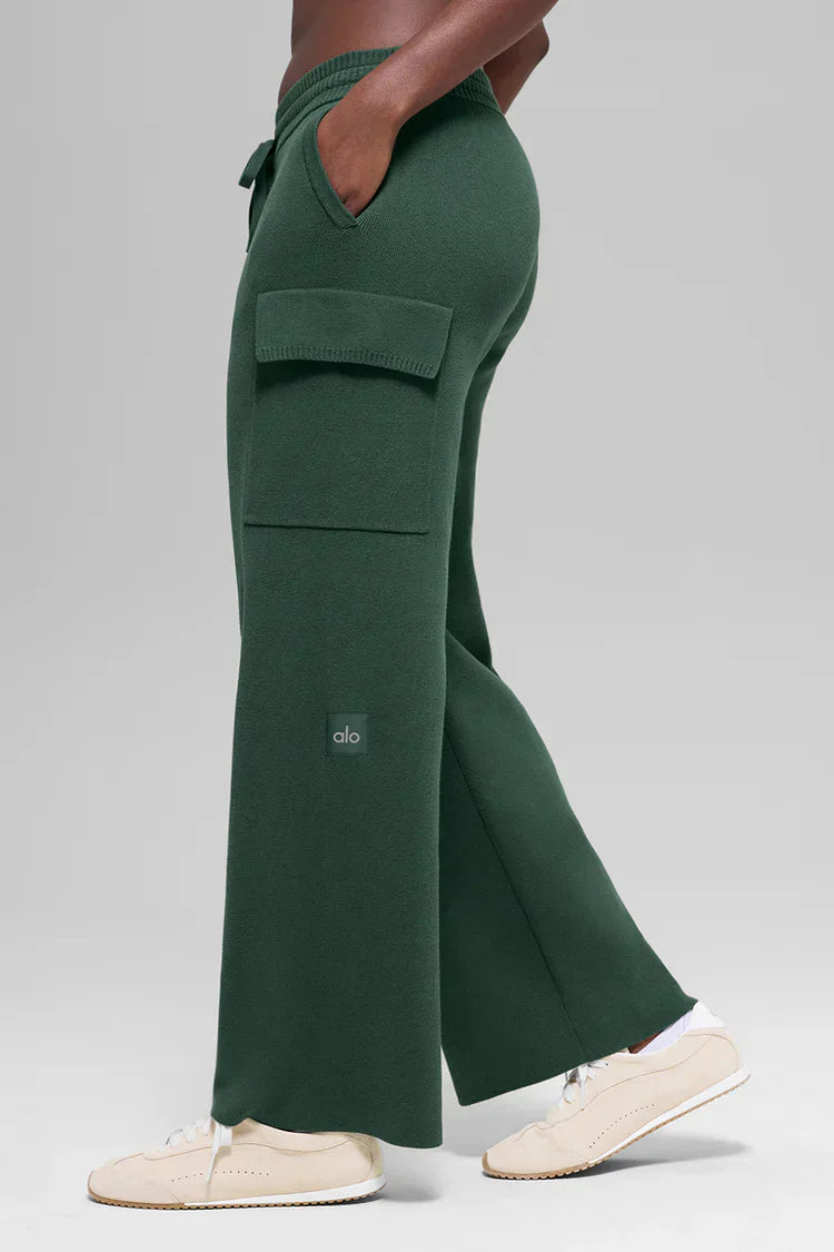 Pantalon Cargo Taille Haute Scholar Knit