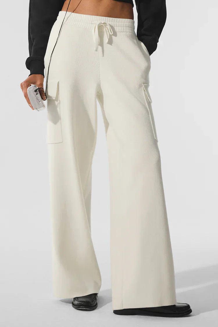 Pantalon Cargo Taille Haute Scholar Knit
